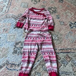 American Girl Festive Red and White Pajama Set